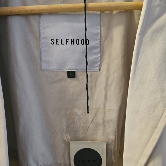 Selfhood beige trench coat, size L - Picture 2 of 3